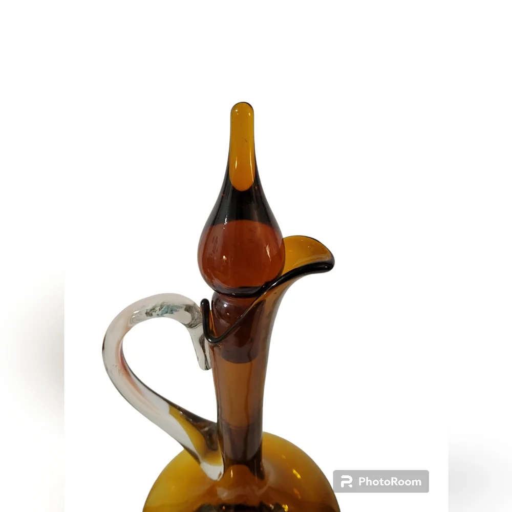 Art Glass Vintage Italian MCM Decanter